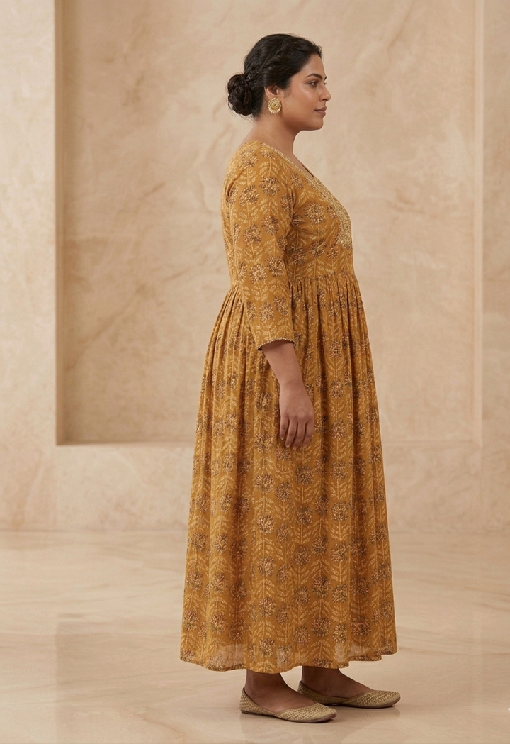 Sunehri Bloom Embroidered Anarkali ✨
