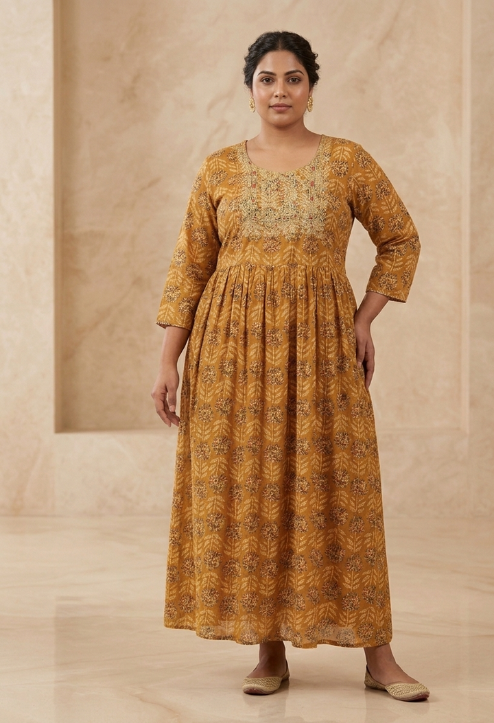 Sunehri Bloom Embroidered Anarkali ✨