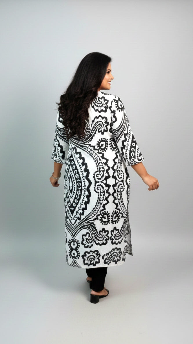 Plus Size Printed Kurta