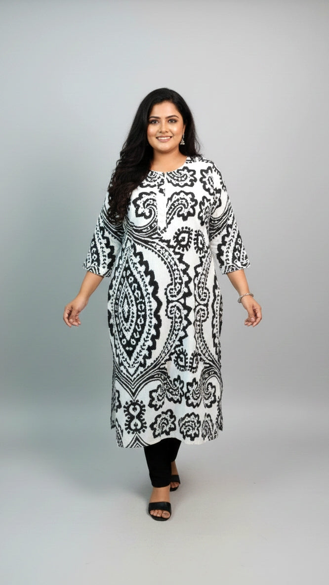 Plus Size Printed Kurta