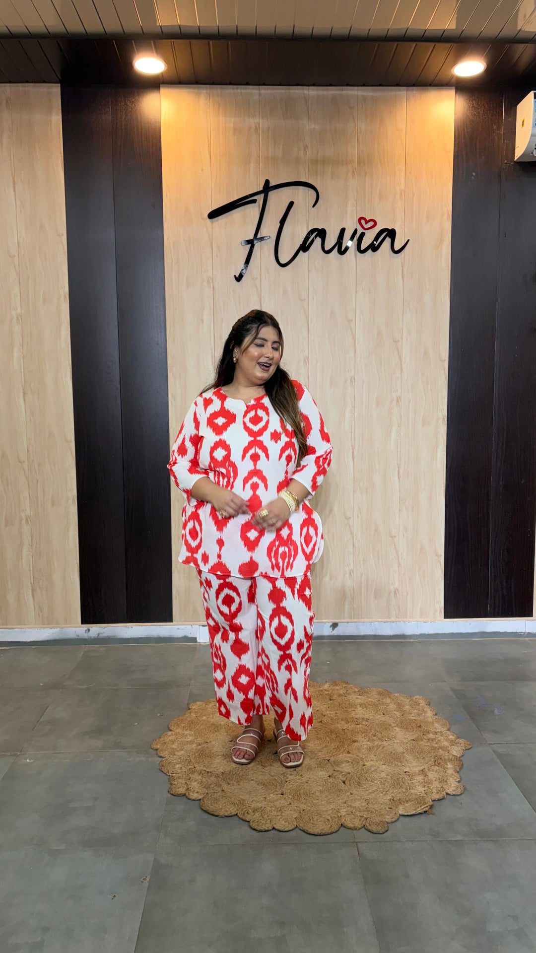 Designer Plus Size Cotton Co-ord Set – Chic and Comfortable Style
