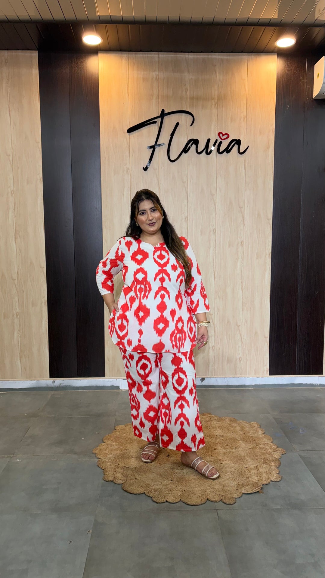 Designer Plus Size Cotton Co-ord Set – Chic and Comfortable Style