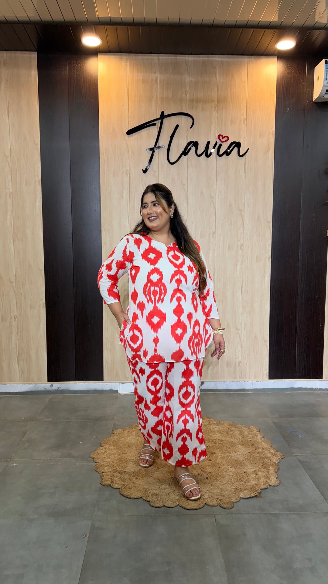 Designer Plus Size Cotton Co-ord Set – Chic and Comfortable Style