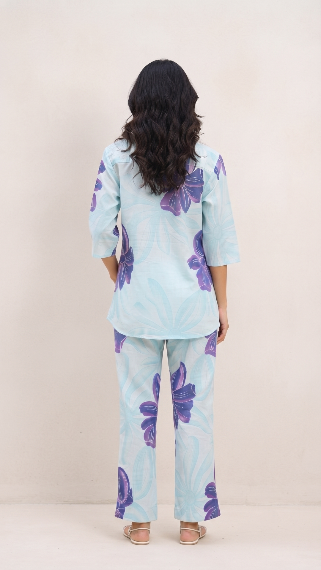 Mint Bloom Co-ord Set – Floral Cotton Summer Set for Women
