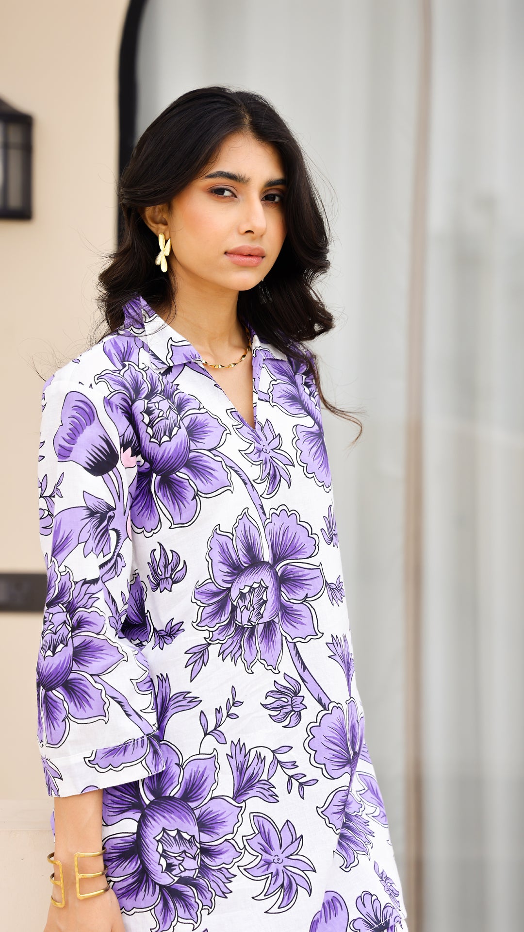 Lavender Bloom Co-ord Set – Floral Cotton Co-ord for Women