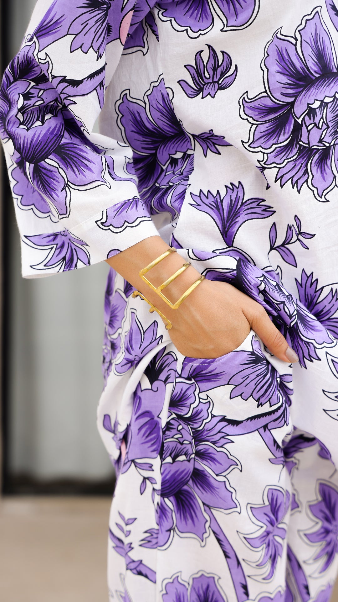 Lavender Bloom Co-ord Set – Floral Cotton Co-ord for Women