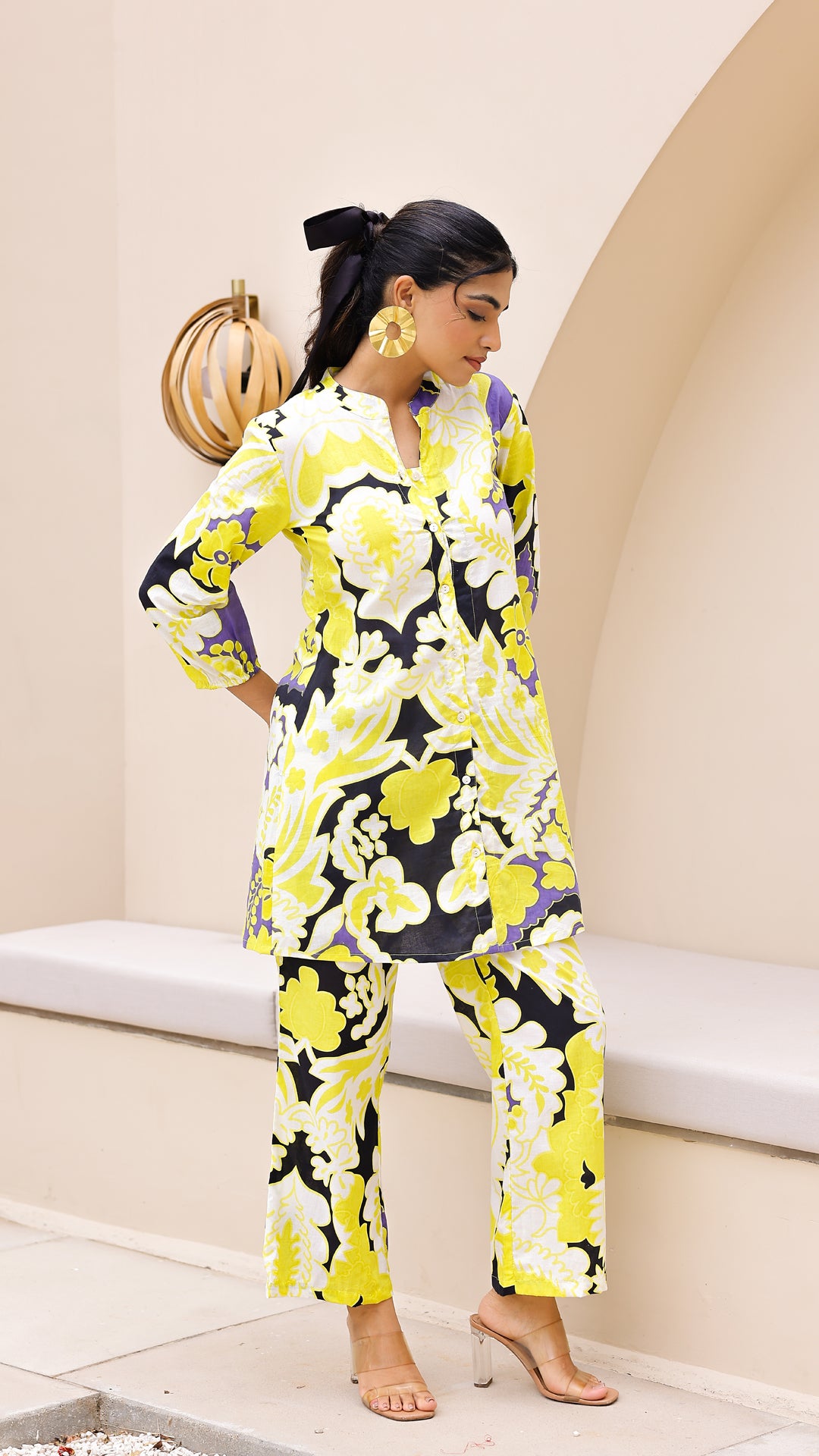 Lime & Lilac Bold Floral Co-ord Set