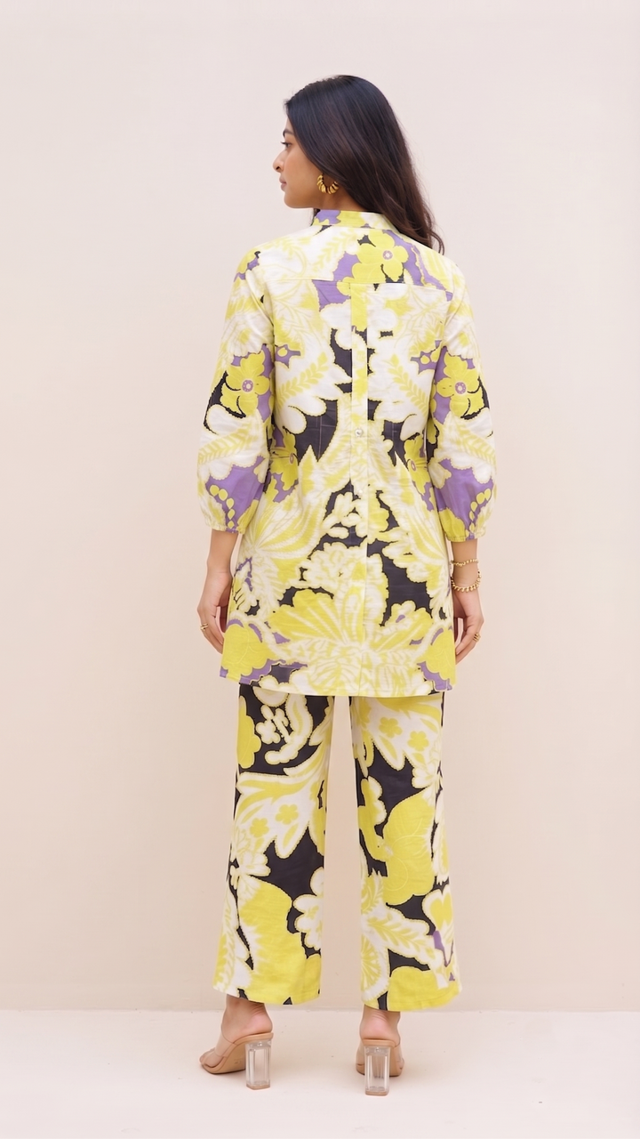Lime & Lilac Bold Floral Co-ord Set