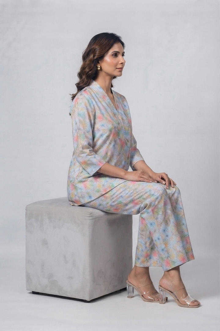 Floral Pajama Set - Soft & Stylish Nightwear for Women