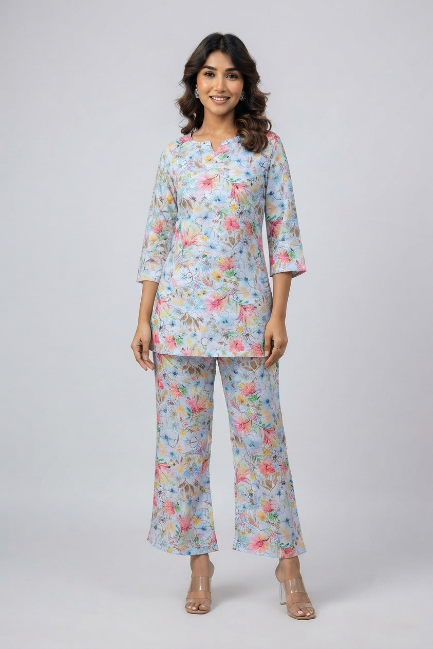 Floral Pajama Set - Soft & Stylish Nightwear for Women