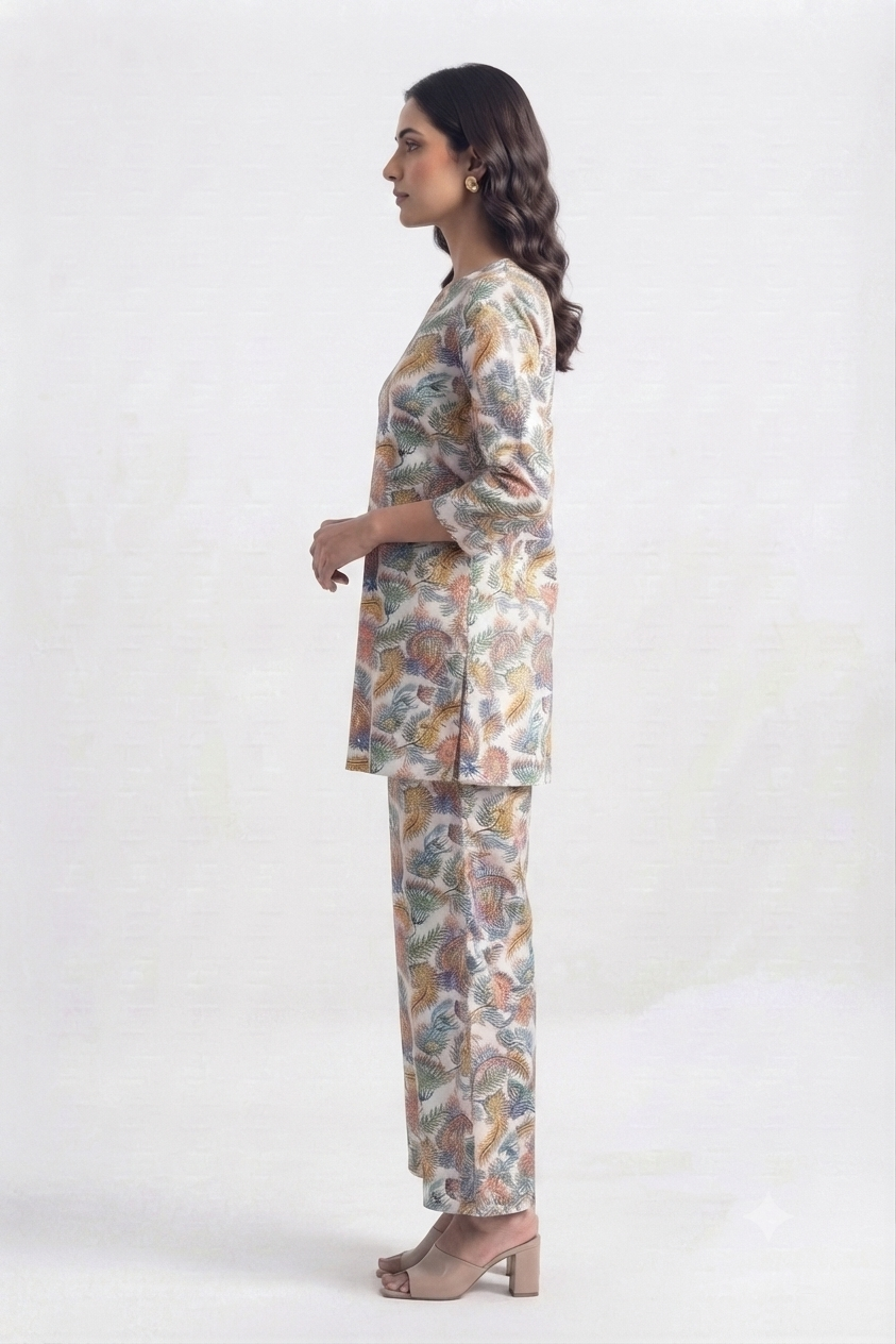 Women’s Cotton Printed Night Suit Co-ord Set (Top & Pyjama) – Multicolor