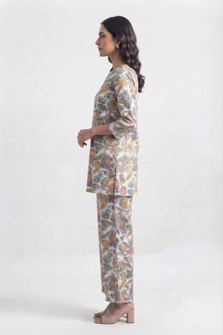 Women’s Cotton Printed Night Suit Co-ord Set (Top & Pyjama) – Multicolor