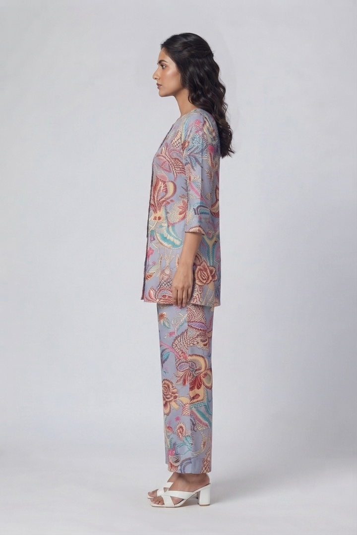 Pastel Floral Co-ord Set - Stylish and Comfortable Cotton Wear