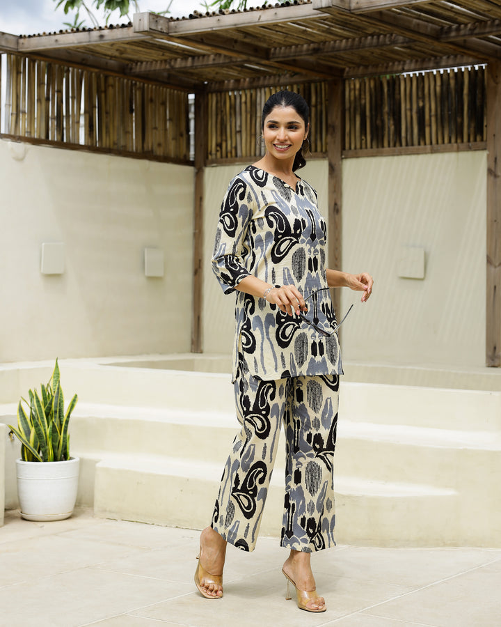 Cotton Printed Co-ord Set | Co-Ord Set | Shop stylish women's clothing online at Label Flavia |