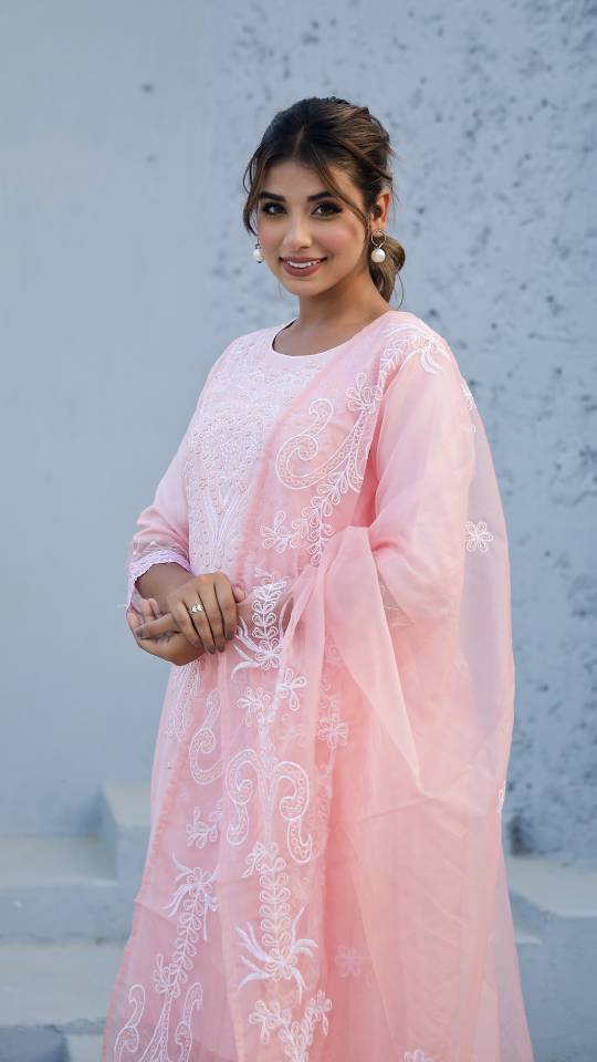 Elegant Rayon Dobby Kurta Set with Boaring Work & Embroidered Dupatta