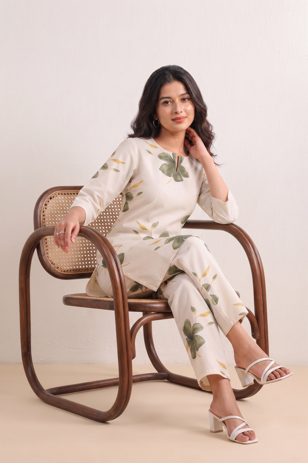 Graceful Floral Co-ord Set – A Symphony of Elegance & Comfort