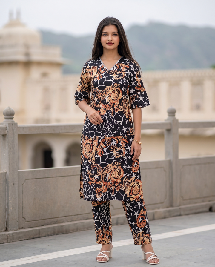 Luxe Ornate Print Co-ord Set – Unparalleled Elegance in Every Detail