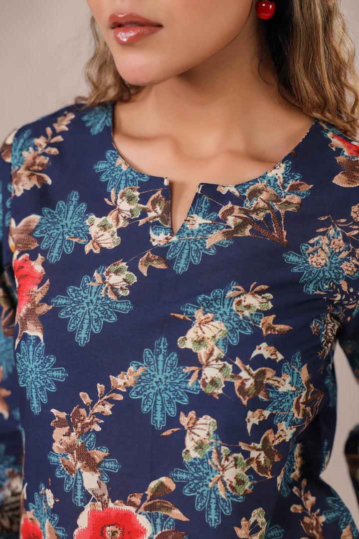 Midnight Elegance – Luxe Floral Co-ord Set