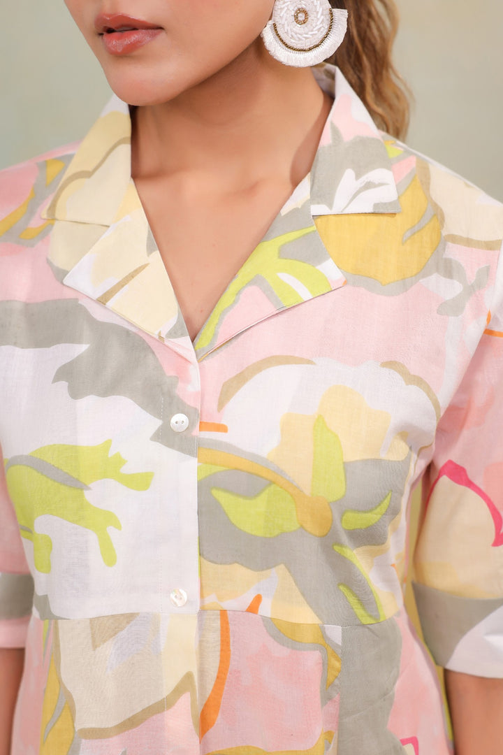 Blush Reverie – Soft Pastel Floral Midi Dress