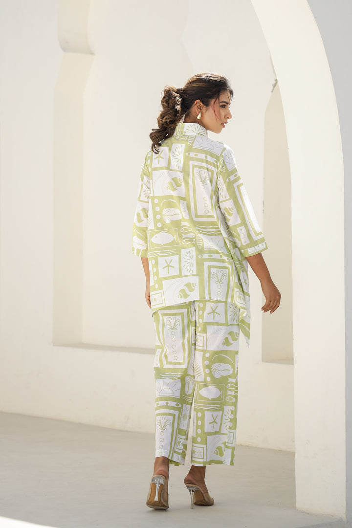 Chic Abstract Print Co-Ord Set