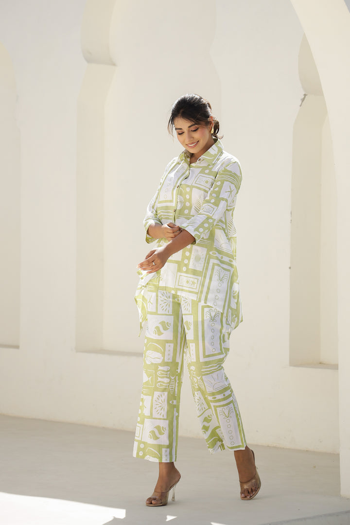 Chic Abstract Print Co-Ord Set