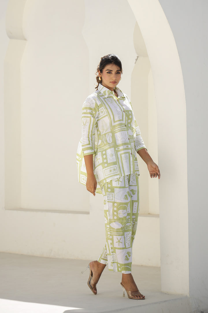 Chic Abstract Print Co-Ord Set