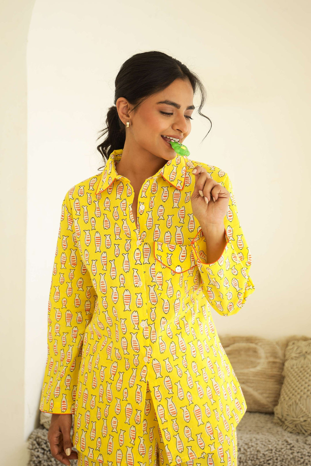 Bright & Cozy Cotton Printed Night Suit