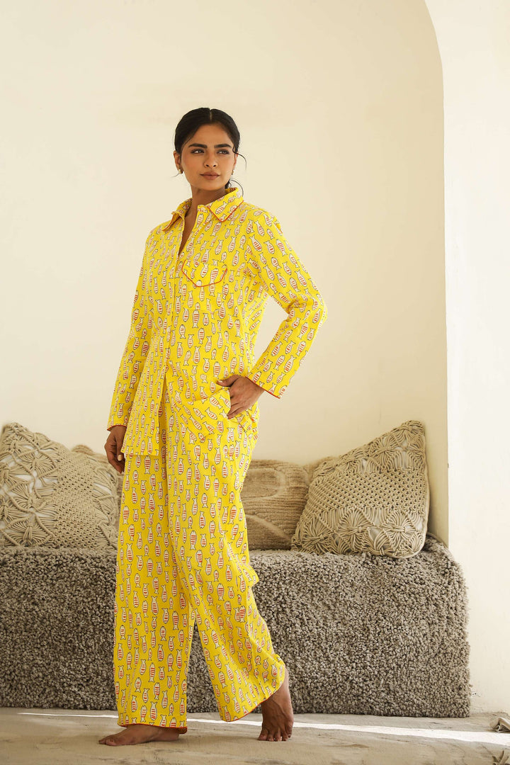 Bright & Cozy Cotton Printed Night Suit