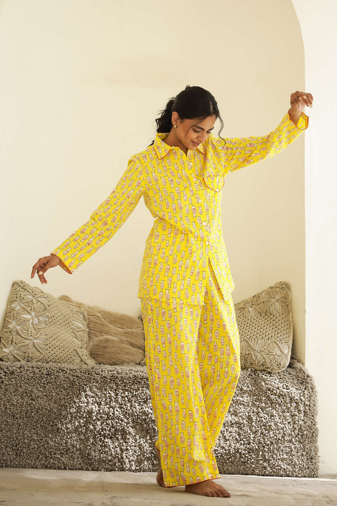 Bright & Cozy Cotton Printed Night Suit