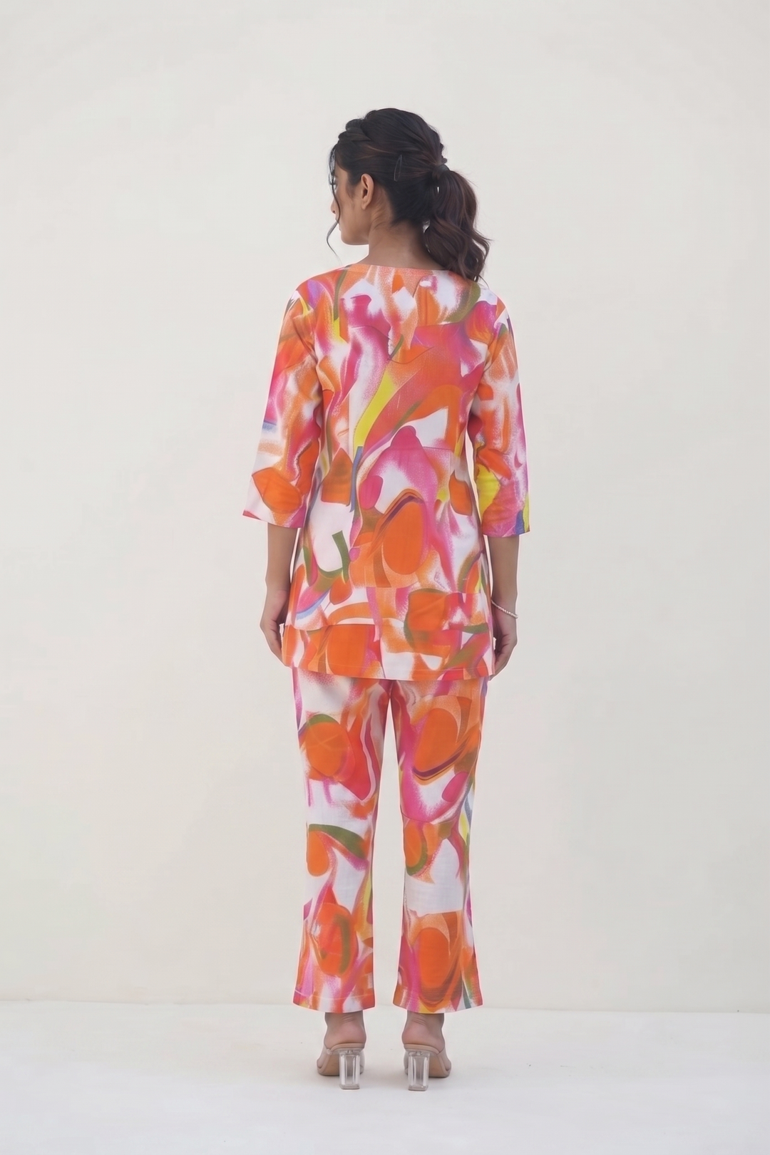 Vibrant Abstract Printed Cotton Cord Set