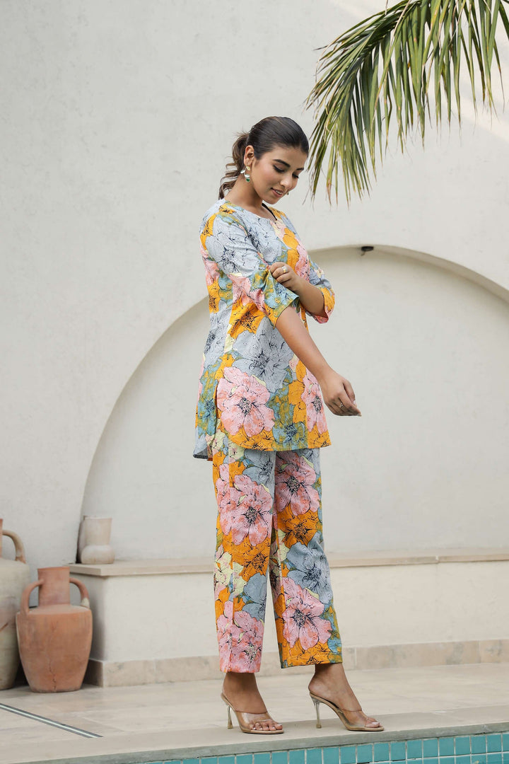 Bold Bloom Floral Co-ord Set – Summer Brights in Full Swing