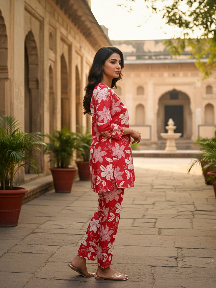 Signature Patterned Rayon Co-ord | Classic Comfort