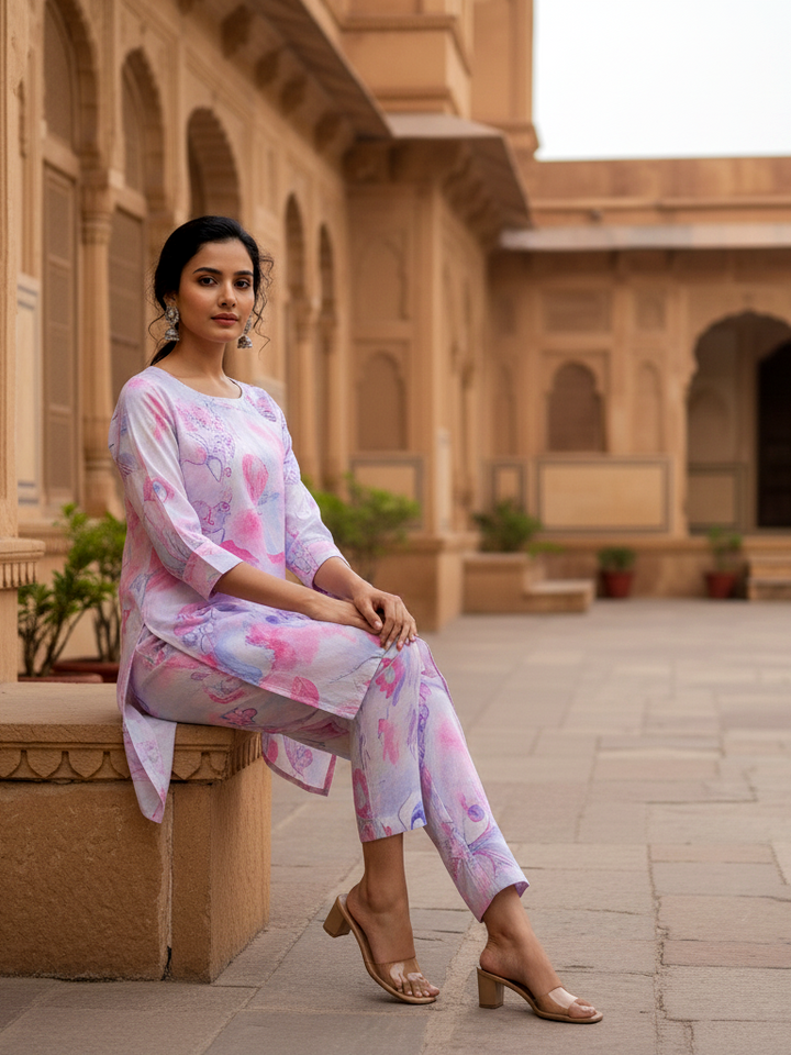 The Artisan Floral Coordinated Set | Premium Cotton