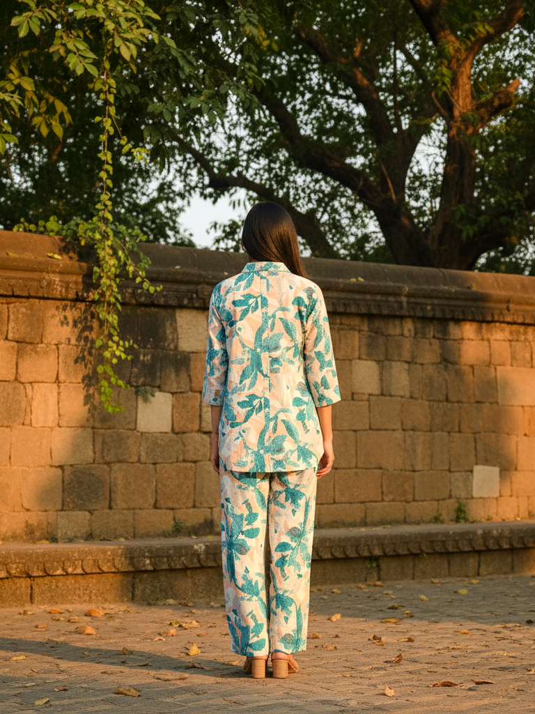 Chic Printed Co-ord Set | Designer Lounge Ensemble
