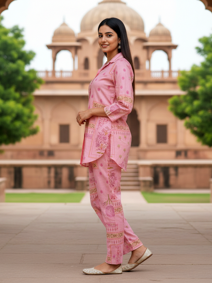 Pink Printed Resort Co-ord Set