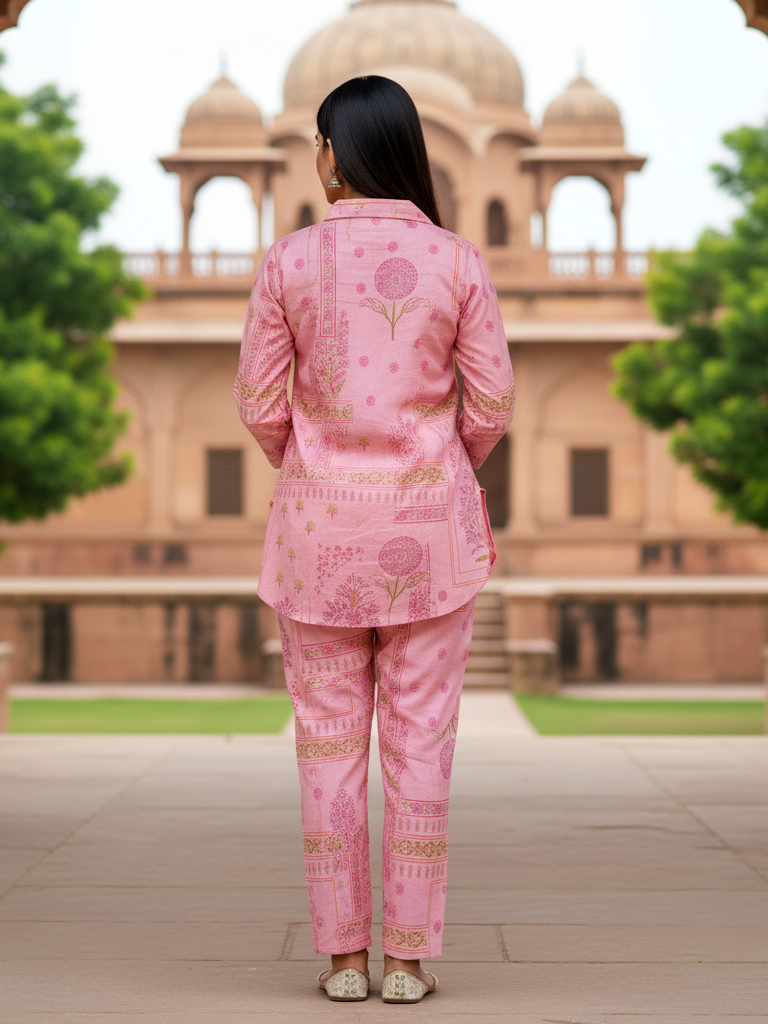 Pink Printed Resort Co-ord Set