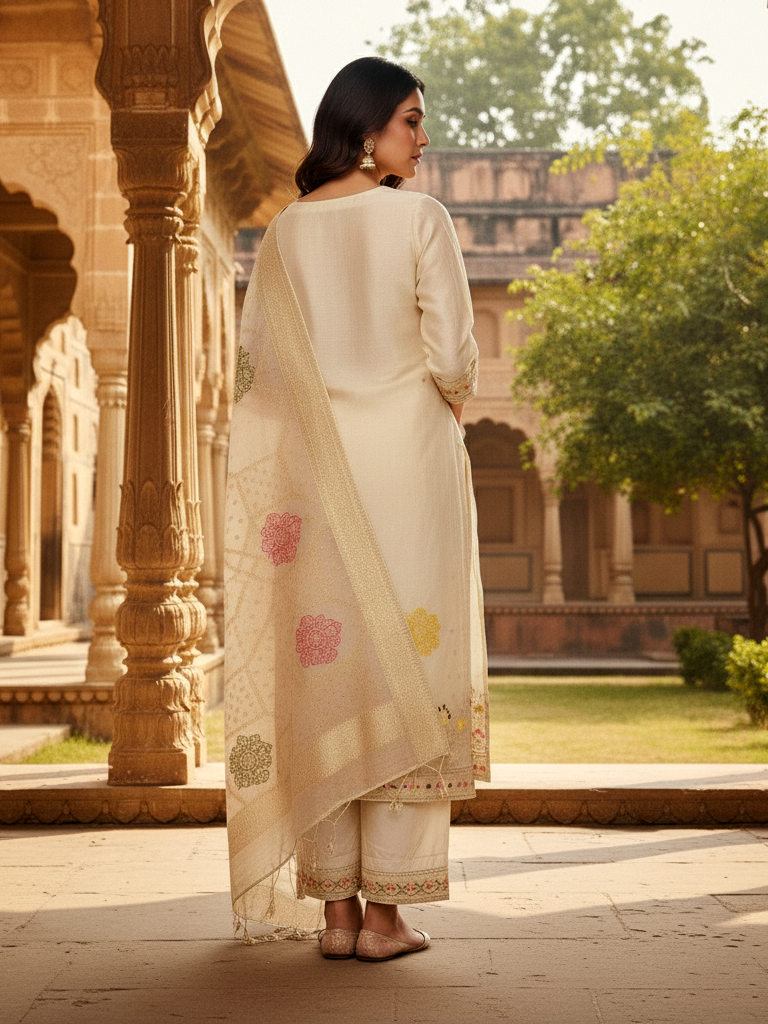 Grand Heritage Embroidered Dupatta Set – Heavy Range Collection