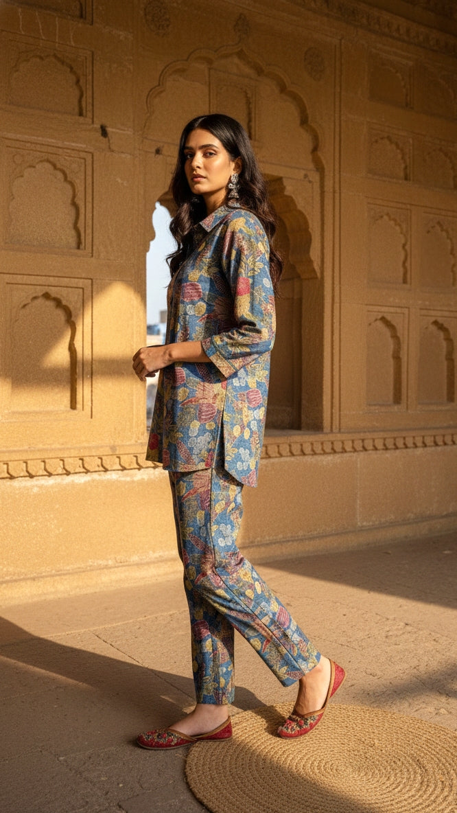 Elegant Pashmina Woolen Co-ord Set for Indian Women – Cozy Winter Style