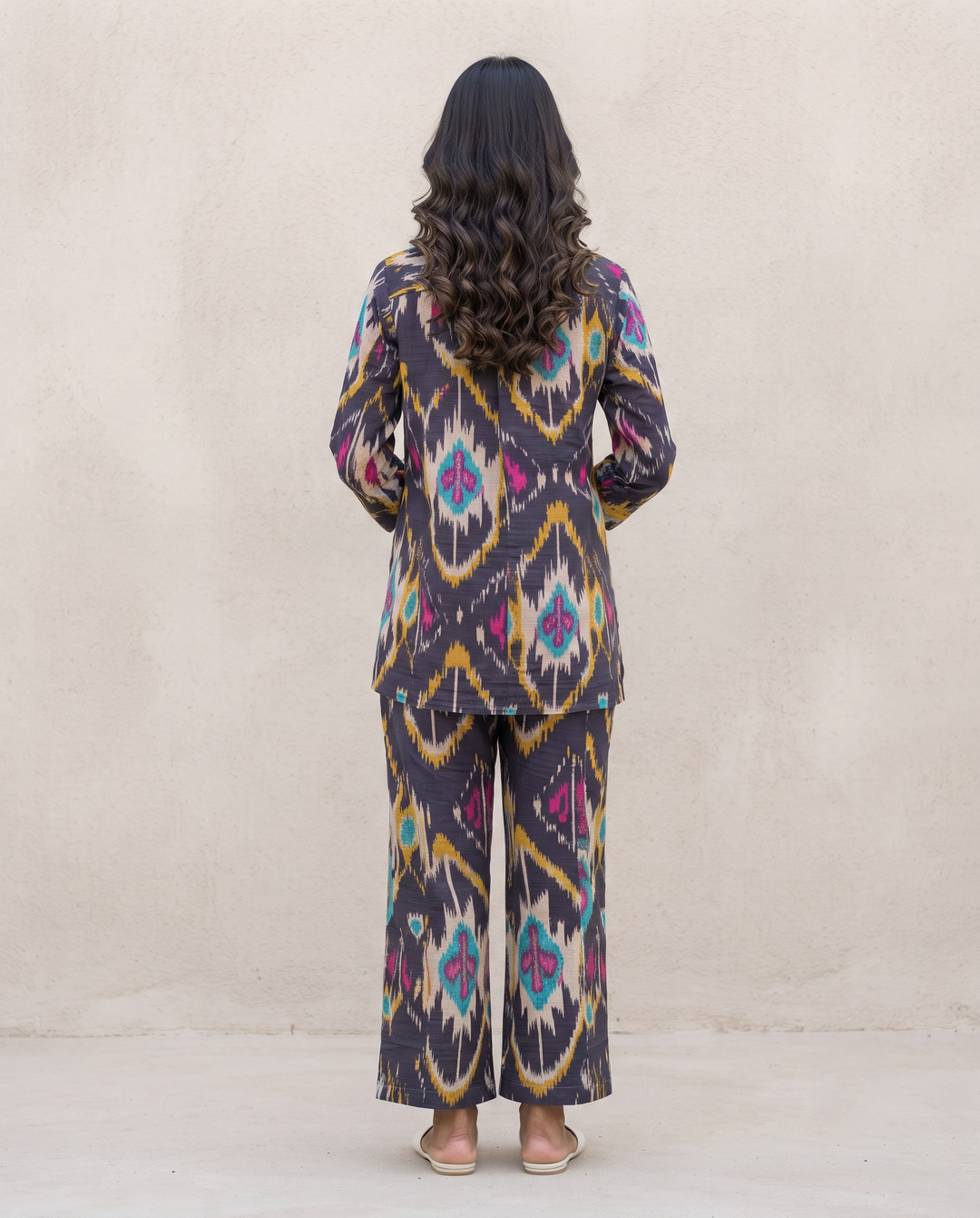 Black Ikhat Multicolor Coord set