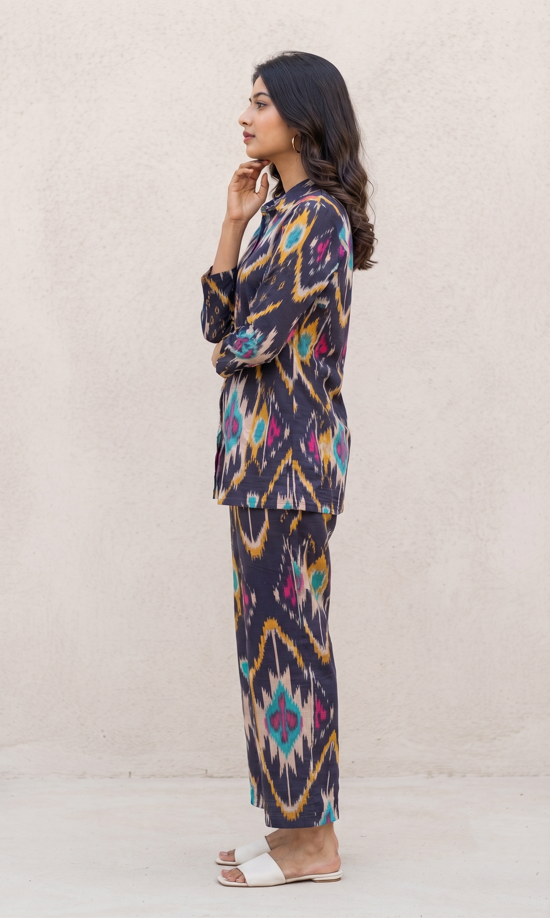 Black Ikhat Multicolor Coord set