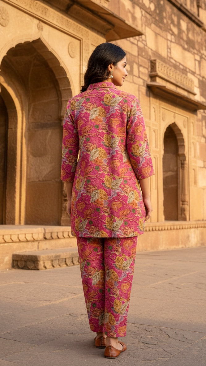 Elegant Pashmina Woolen Co-ord Set for Indian Women – Cozy Winter Style