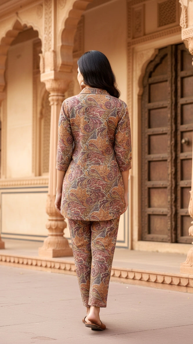 Elegant Pashmina Woolen Co-ord Set for Indian Women – Cozy Winter Style