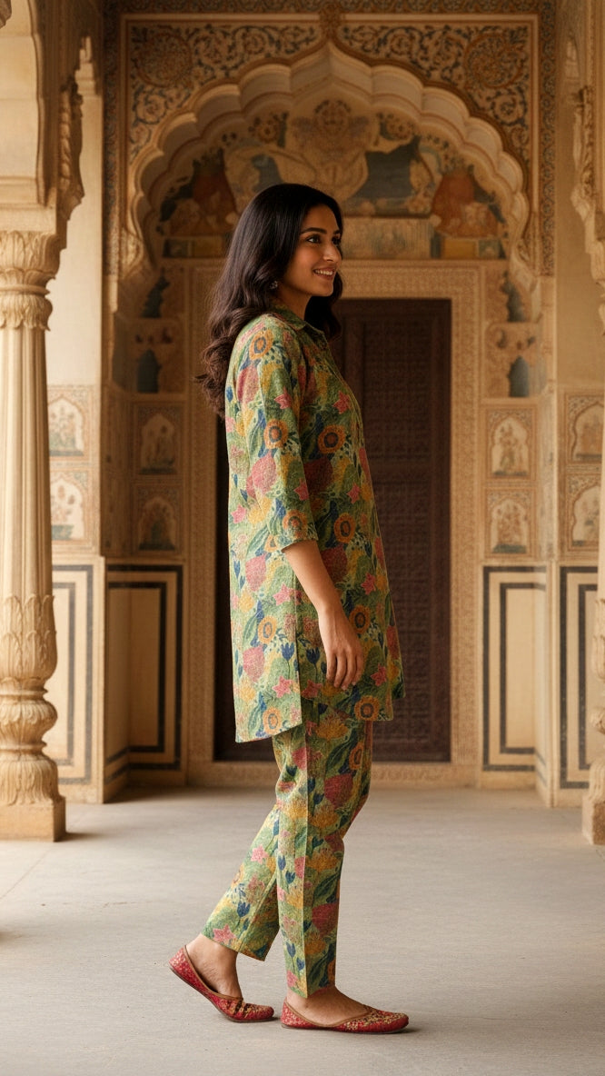 Elegant Pashmina Woolen Co-ord Set for Indian Women – Cozy Winter Style