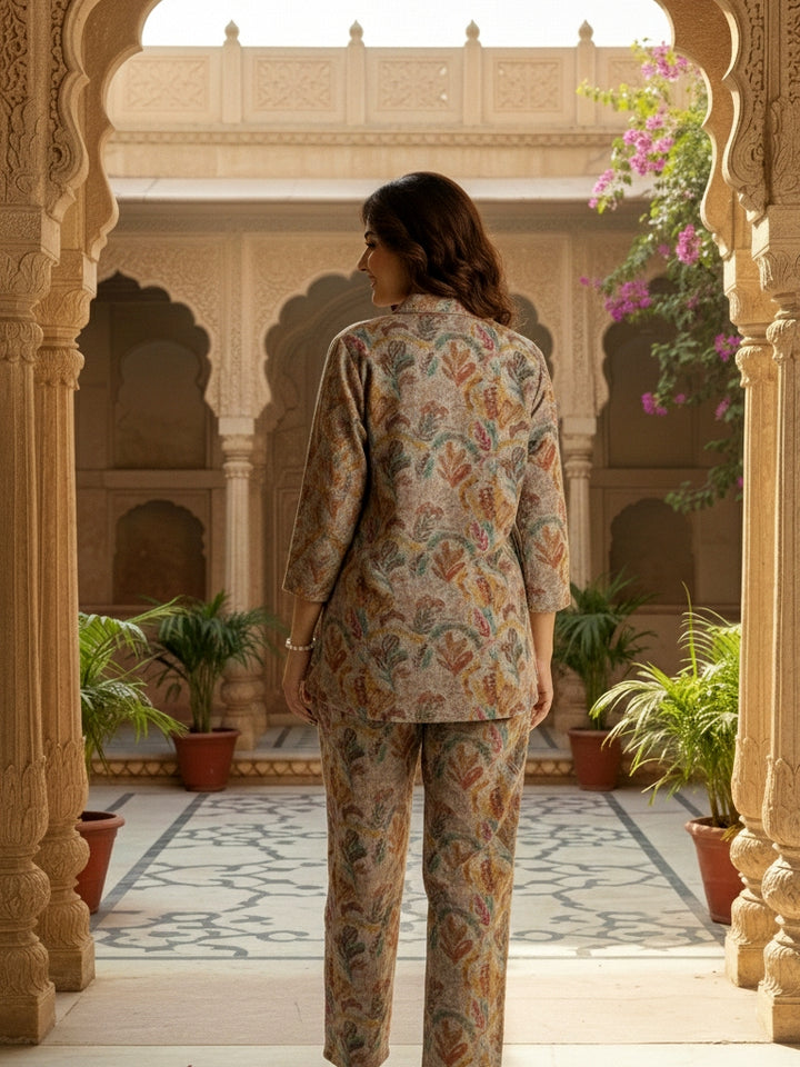 Elegant Pashmina Woolen Co-ord Set for Indian Women – Cozy Winter Style