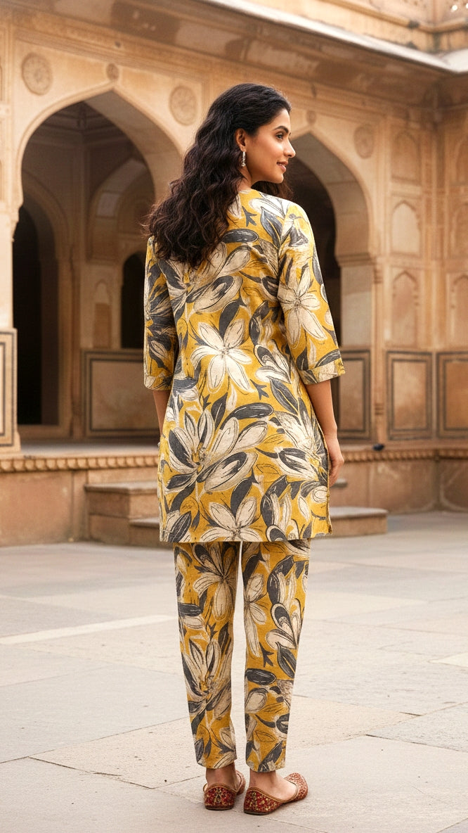 COTTON PRINTED CORD SET