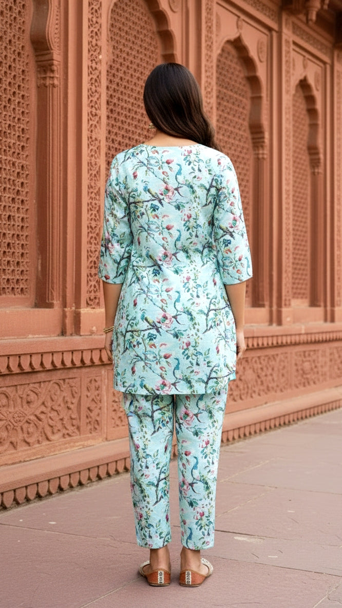 floral Nature Lounge Set - Stylish & Comfortable