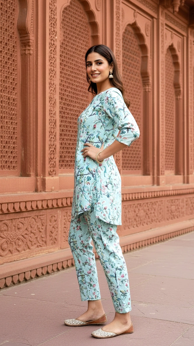 floral Nature Lounge Set - Stylish & Comfortable