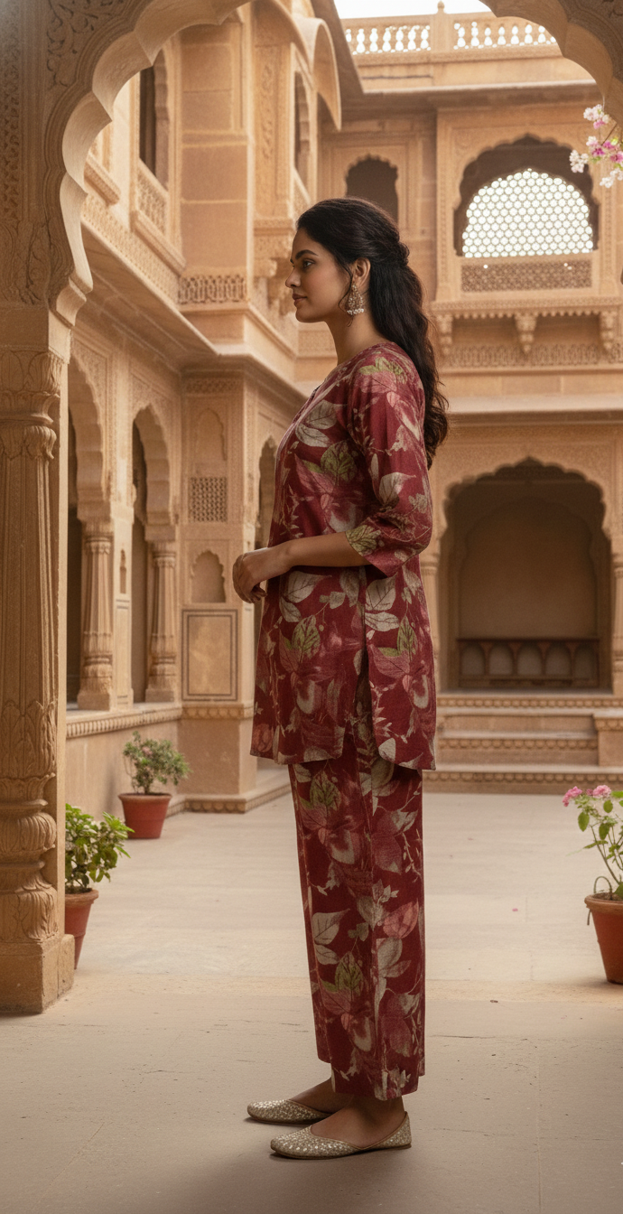 Cotton Printed Co-ord Set-