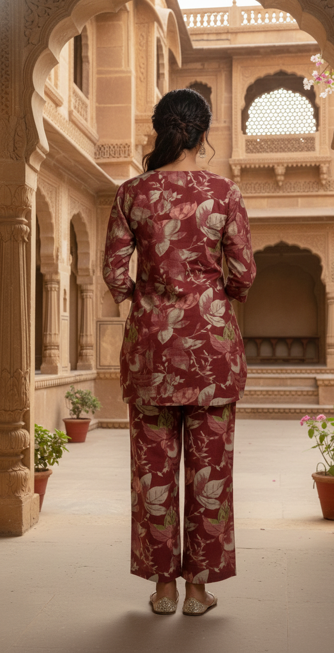 Cotton Printed Co-ord Set-