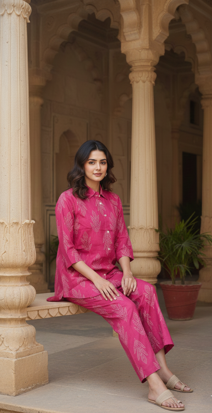 Cotton Printed Co-ord Set-